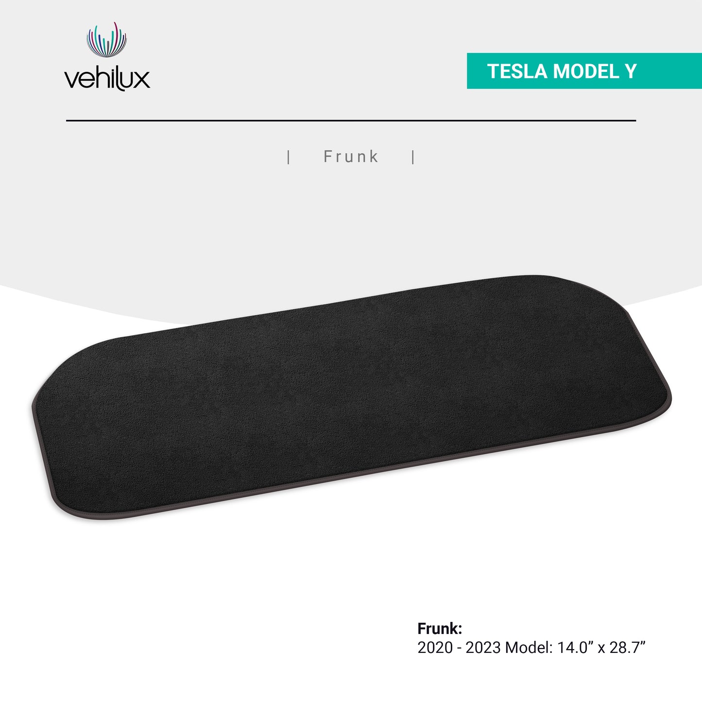 Vehilux Carpeted Mat(s) for Tesla Model Y Frunk, 2020-2023